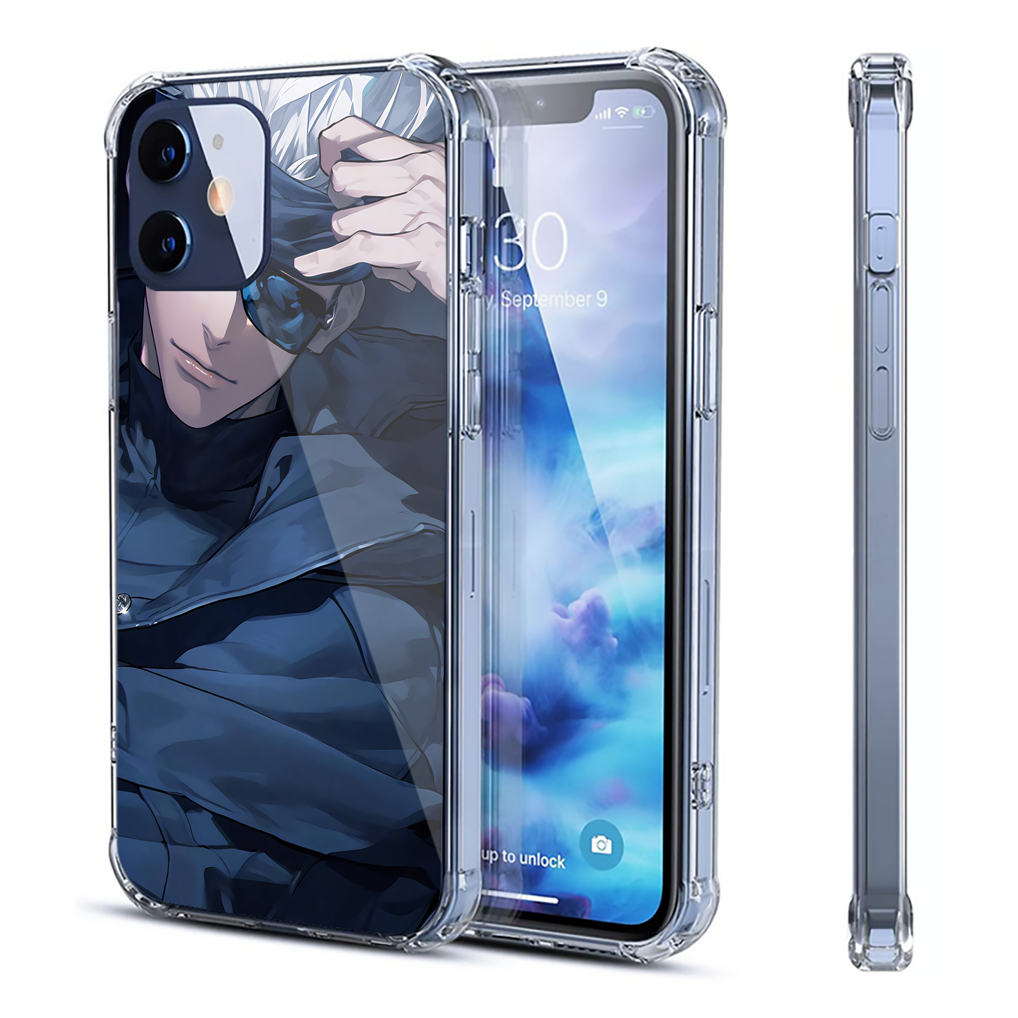 （画像用） 呪術廻戦 Jujutsu Kaisen 【iPhone 12シリーズ対応】透明スマホケース（クリアソフトケース）